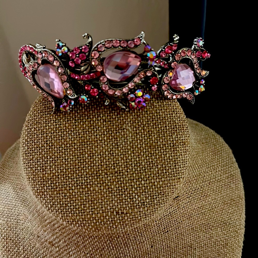 Jeweled Barrette-Pink